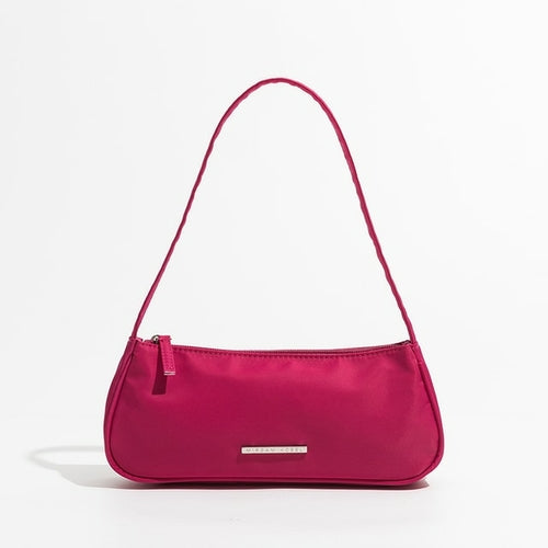 Lightweight Nylon Baguette Underarm Hobo Bag
