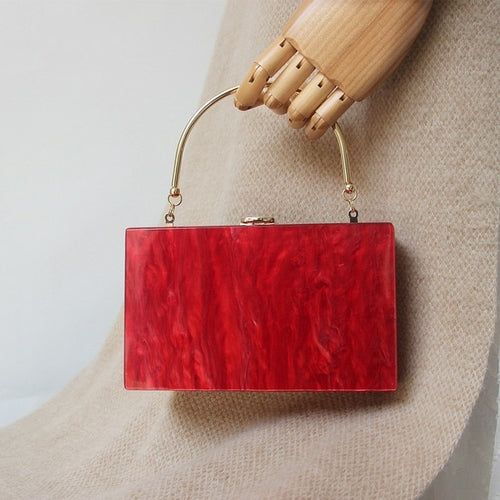 red evening bag