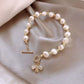 Elegant Baroque Pearl String Bracelet