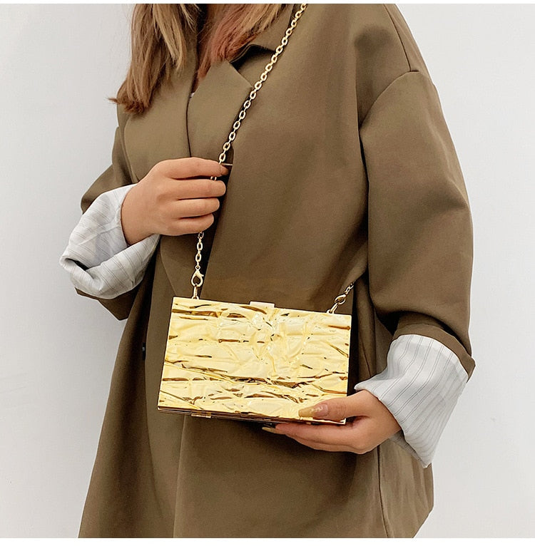 Gold Color Acrylic Handbag