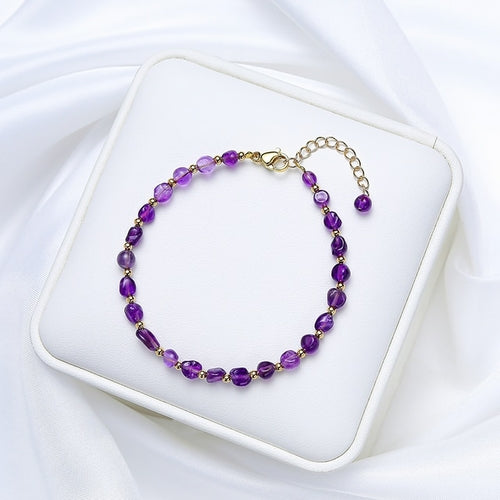 Irregular Shaped Beads Amethyst bracelet