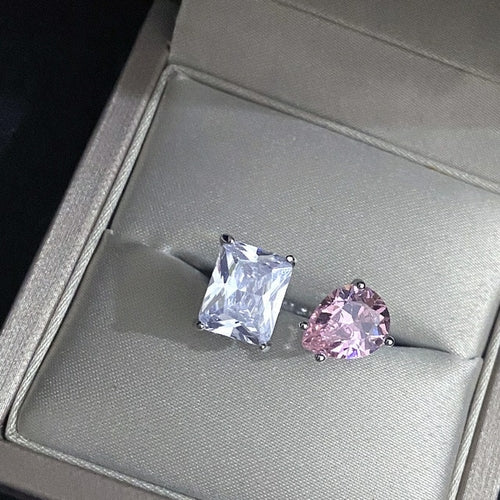 Pink Gemstone Cuff Rings
