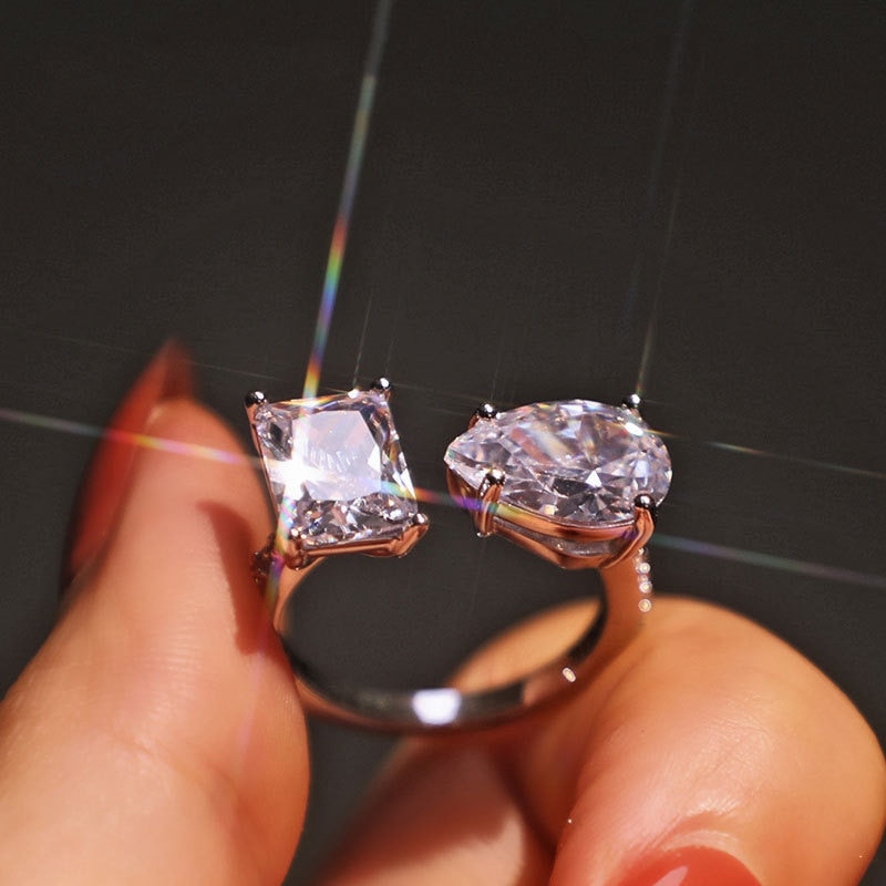 Cute Cubic Zirconia Rings with similar diamond fire