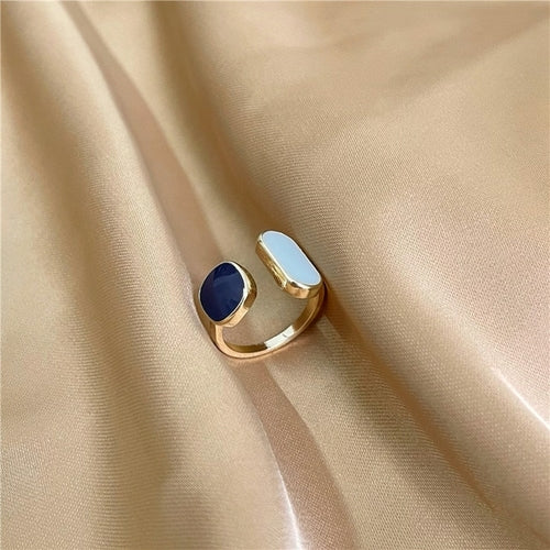 French Open Alloy Drop Glaze Ring