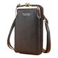Vintage Kiss-lock Pebbled Grains Leather Shoulder Wallet Bag