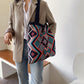 Bohemian Style Knitted Woolen Shopper Bag