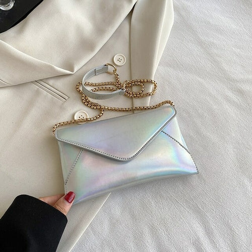 Women's Silver Clutch Bag