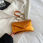 Metallic Shoulder Bag In Orange