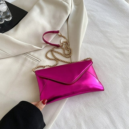 pink metallic bag