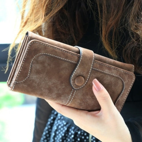 brown long wallet