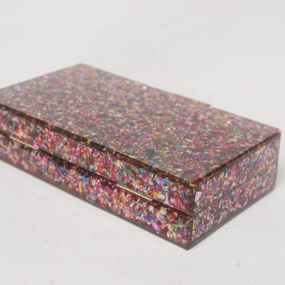 Acrylic Evening Clutch with Embellished Sequin
