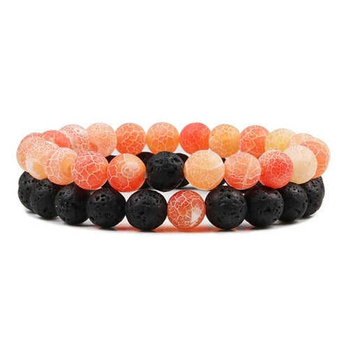Natural Lava Stone Healing Property Bracelet for Yoga and Meditation