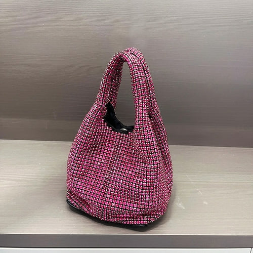 pink crystal handbag