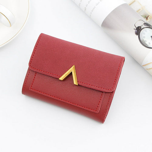 Rose Red Flap Bifold Trifold Wallet