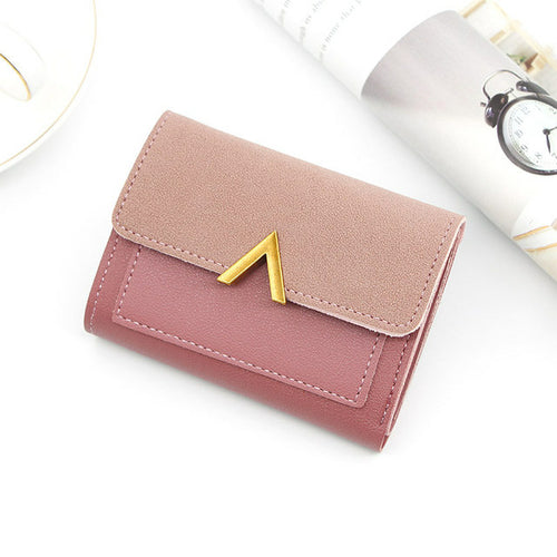 pink bifold trifold wallet