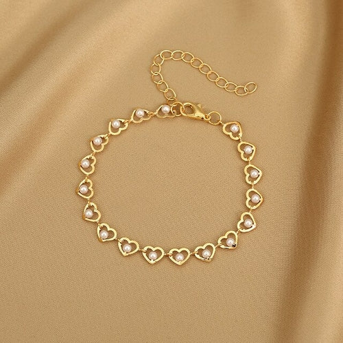 Gold and Silver Color Multi Shape Zircon Bracelets