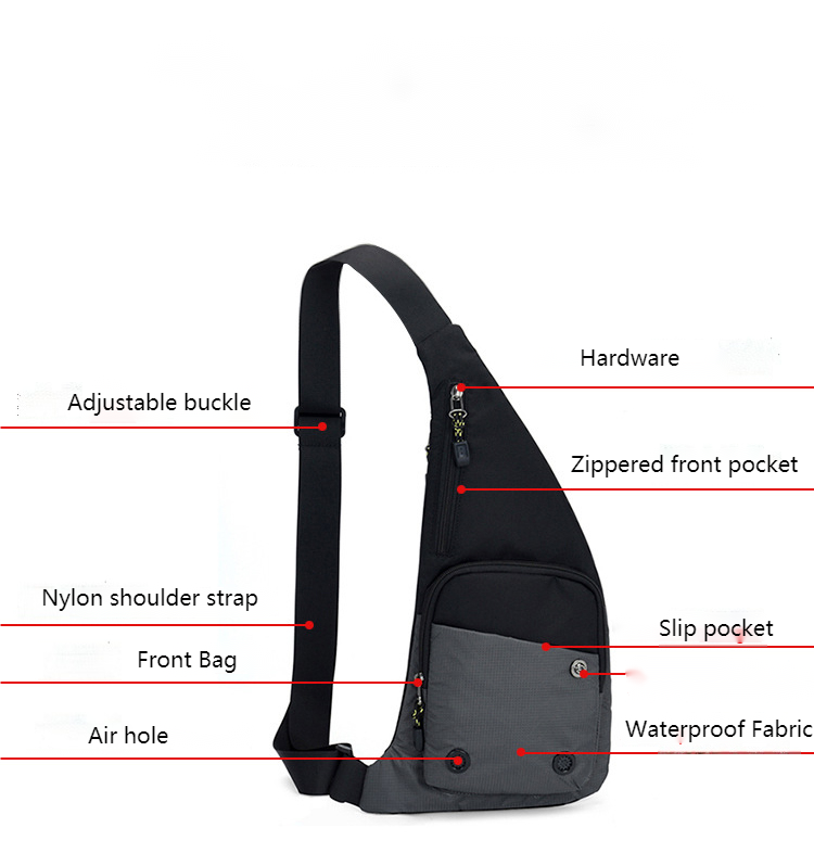 Waterproof Lightweight Multi Compartment Sling Bag for Adventures