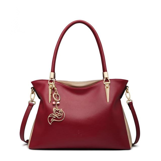 Red leather bag