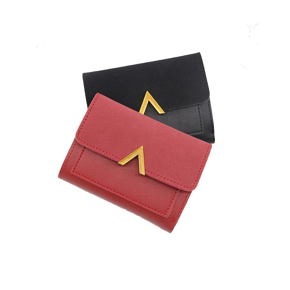 Leather V Shape Clutch Wallet